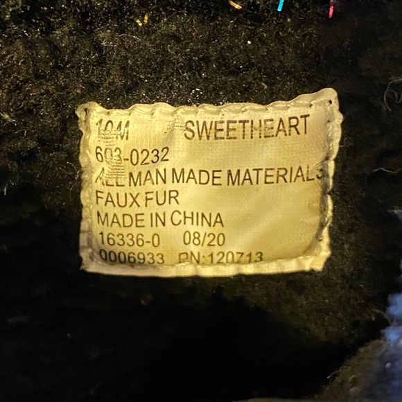 Totes Toddler Girls Ellie Winter Boots Black with Hearts Size 9M - Picture 8 of 12